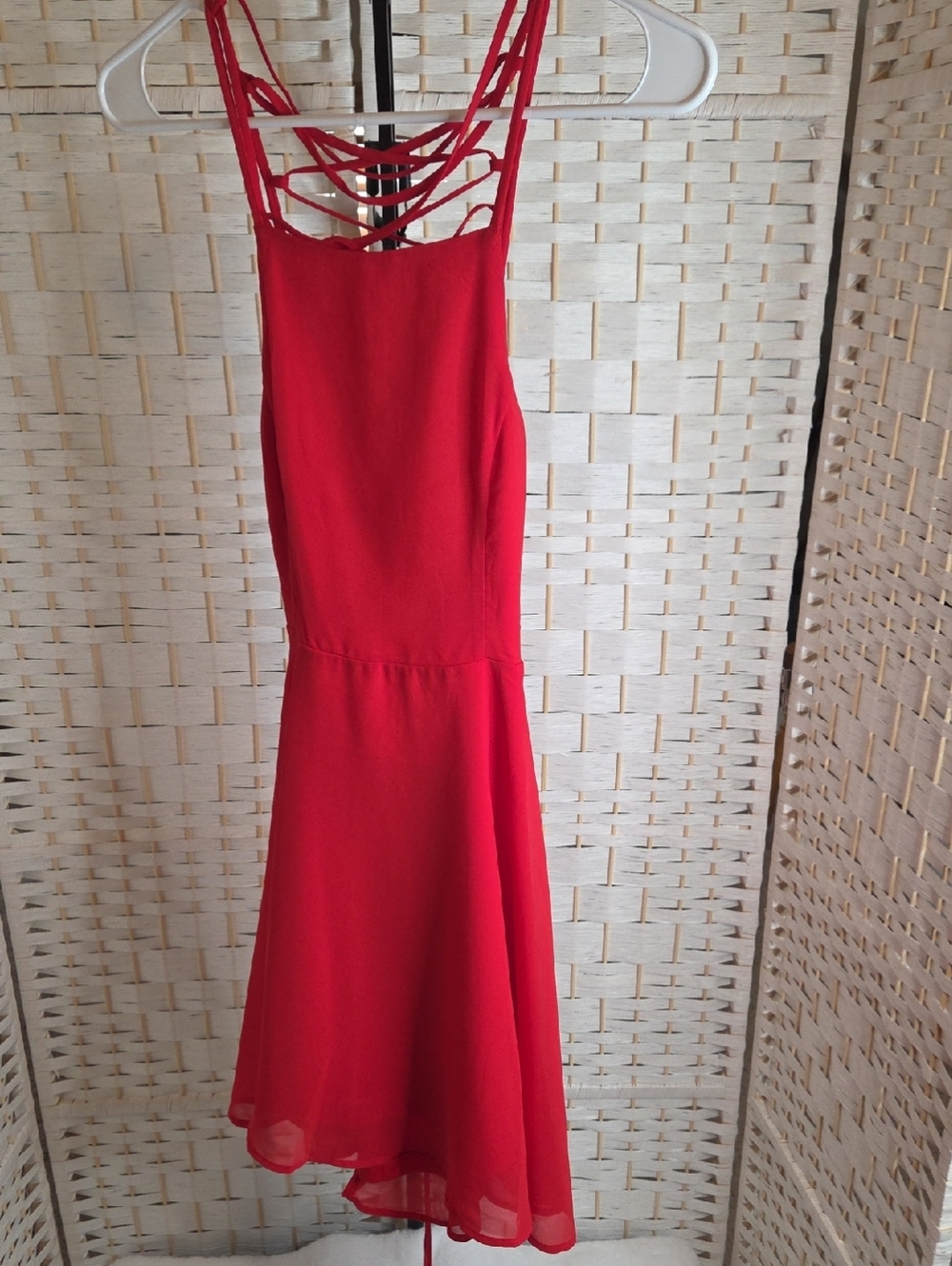 Lulu's Red Strappy Midi Dress